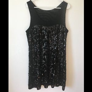 Express Black Sequin Party Dress Sz L - HOST PICK